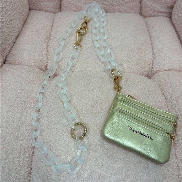 Handbags - Save the Girls‎ Gold Mini Crossbody with Chain Strap